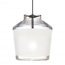 Besa Lighting XP-PIC6WH-BK - Besa Pendant Pica 6 Black Finish, White Sand 1x50W MAX GY6.35 Base