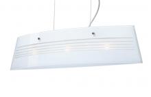 Besa Lighting LS3-445410-LED-SN - Besa Pendant Silhouette 28 Satin Nickel Opal Cut 3x5W LED