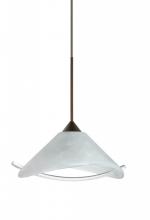 Besa Lighting 1XP-181304-BR - Besa Pendant Hoppi Bronze Marble/Clear 1x50W Halogen