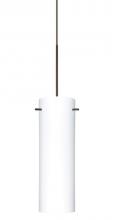 Besa Lighting RXP-493007-BR - Besa Copa Pendant, Opal Matte, Bronze, 1x50W Halogen