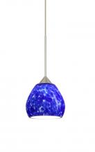 Besa Lighting X-560586-SN - Besa Pendant For Multiport Canopy Tay Tay Satin Nickel Blue Cloud 1x50W Halogen