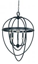 Framburg Limited Editions F-L1152 MBLACK - 5-LIGHT MATTE BLACK AURORA CHANDELIER