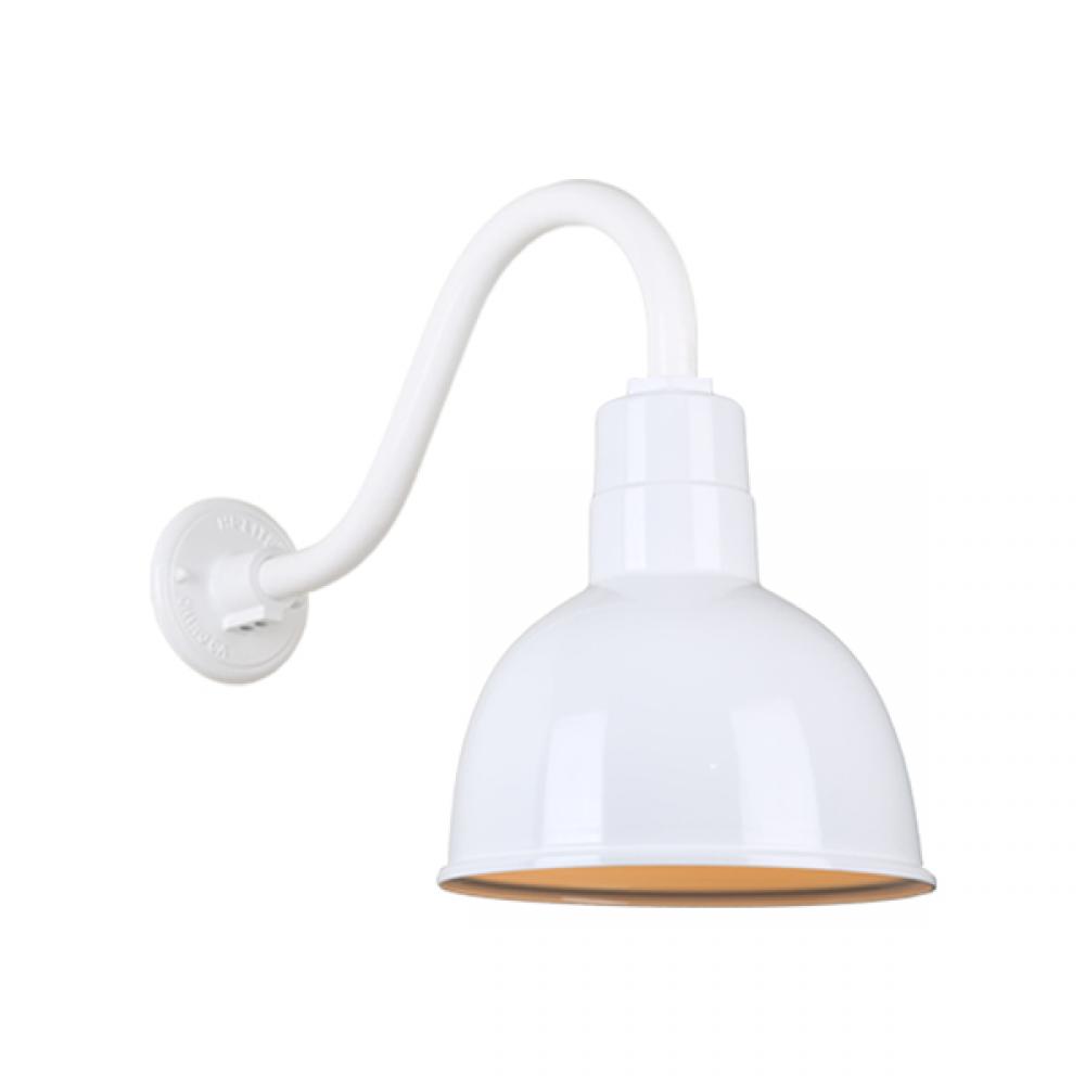 10" Gooseneck Light Deep Bowl Shade, QSNB-42 Arm