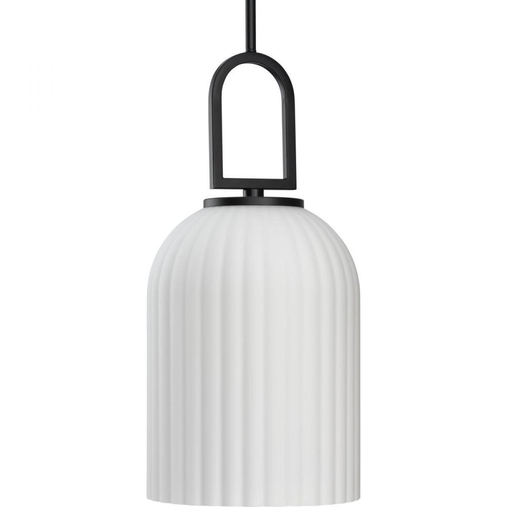 Stanza 60W 1-Light Matte Black New Traditional Pendant