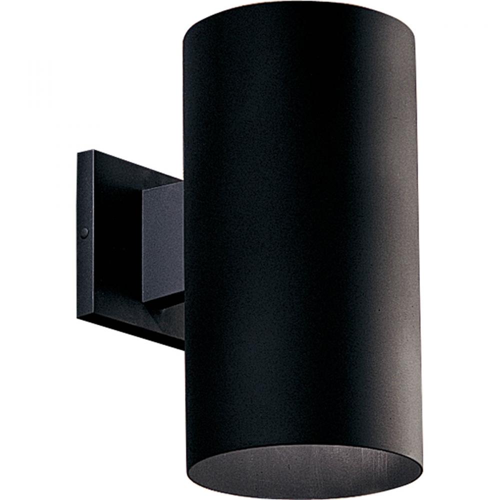 12" Tall Black Outdoor Wall Cylinder