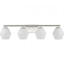 Progress P300433-009 - Copeland Collection Four-Light Brushed Nickel Mid-Century Modern Vanity Light