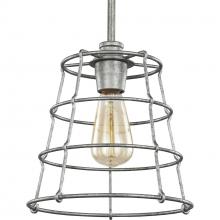 Progress P500281-141 - Chambers Collection One-Light Galvanized Finish Farmhouse Pendant Light