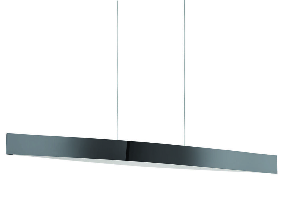 1x22W Integrated LED Pendant w/ Black/Chrome Finish