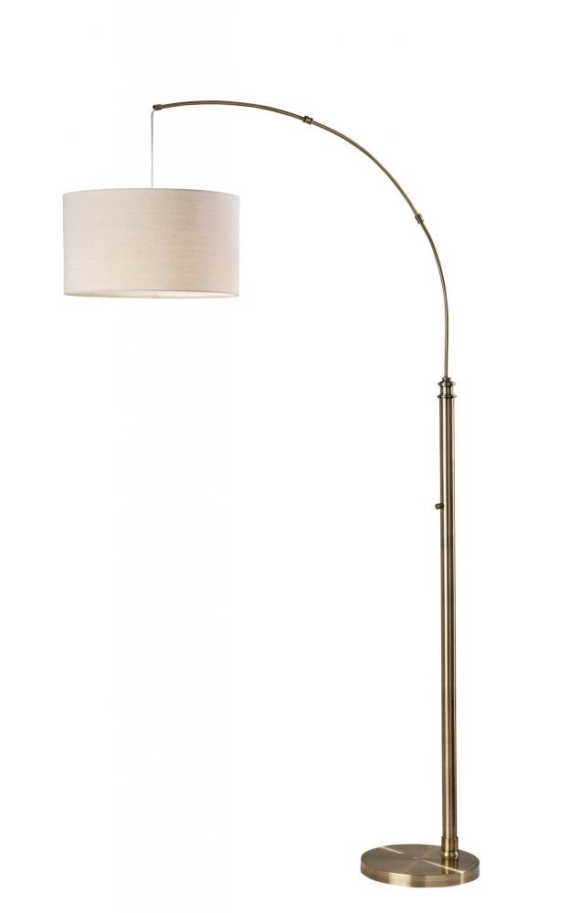 Barton Arc Lamp - Antique Brass