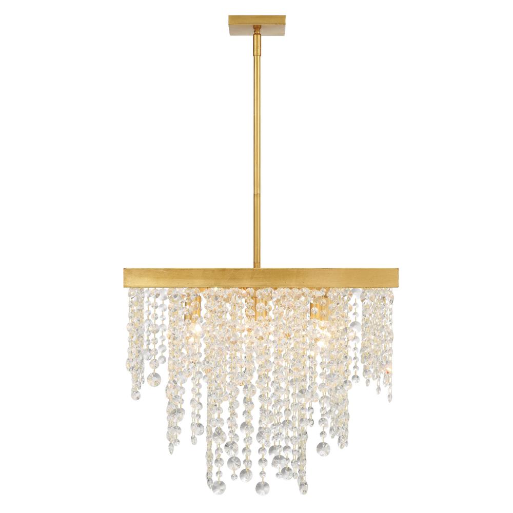 Winham 8 Light Antique Gold Chandelier