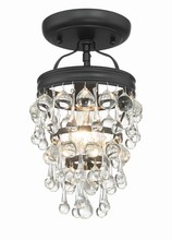 Crystorama 131-MK_CEILING - Calypso 1 Light Matte Black Semi Flush Mount