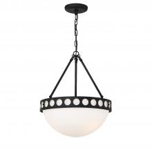 Crystorama KIR-B8105-BF - Kirby 3 Light Black Forged Chandelier