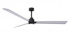 Matthews Fan Company AKLK-BK-BN-72 - Alessandra 3-blade transitional ceiling fan in matte black finish with brushed nickel blades. Opti