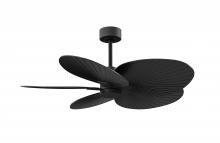 Matthews Fan Company AKTP-BK-BK - Alessandra Tropical 5-blade ceiling fan in Matte Black and Matte Black blades.