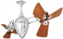 Matthews Fan Company AR-CR-WD - Ar Ruthiane 360° dual headed rotational ceiling fan in polished chrome finish with solid sustaina