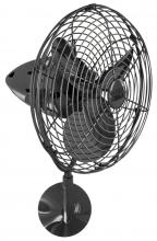 Matthews Fan Company BP-BKN-MTL - Bruna Parede wall fan in Black Nickel finish.