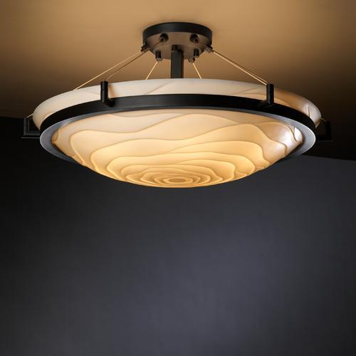 24" LED Semi-Flush Bowl w/ Ring