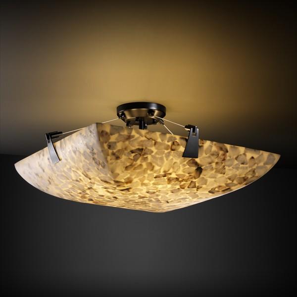 24" LED Semi-Flush Bowl w/ Tapered Clips