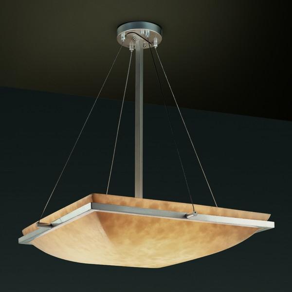 18" Square LED Pendant Bowl w/ Ring