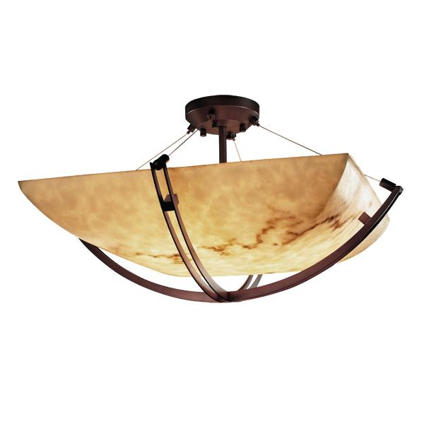 48" LED Semi-Flush Bowl w/ Crossbar