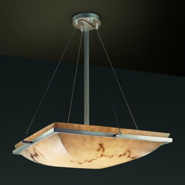 18" Square LED Pendant Bowl w/ Ring