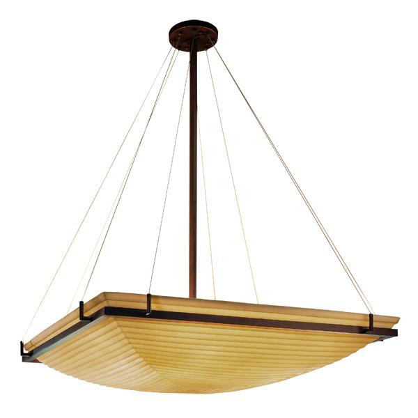 36" Square LED Pendant Bowl w/ Ring