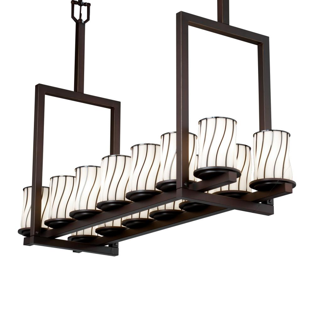 Dakota 14-Light Bridge LED Chandelier (Tall)