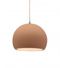 Justice Design Group CER-6530-ADOB-ABRS-BEIG-TWST - Small Globe 1-Light Pendant