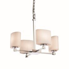 Justice Design Group FSN-8420-30-OPAL-CROM - Tetra 5-Light Chandelier