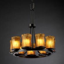 Justice Design Group GLA-8766-16-WTFR-DBRZ - Dakota 9-Light Ring Chandelier