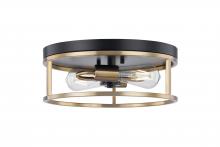 Justice Design Group NSH-4483-MBBR - Knox Round 2-Light Flush-Mount