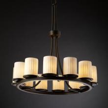 Justice Design Group POR-8763-10-BANL-DBRZ - Dakota 12-Light Ring Chandelier (Tall)