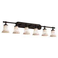 Justice Design Group ALR-8526-20-DBRZ - Tradition 6-Light Bath Bar