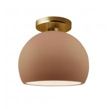 Justice Design Group CER-6350-ADOB-BRSS - Small Globe Semi-Flush