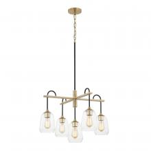 Justice Design Group FSN-8105-CLER-MBBR - Arcwell 5-Light Chandelier