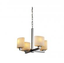 Justice Design Group FSN-8829-30-OPAL-DBRZ - Modular 4-Light Chandelier