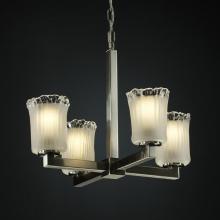 Justice Design Group GLA-8829-16-AMBR-NCKL - Modular 4-Light Chandelier