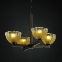 Justice Design Group GLA-8829-26-WHTW-DBRZ - Modular 4-Light Chandelier