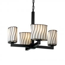 Justice Design Group WGL-8829-30-GRCB-DBRZ - Modular 4-Light Chandelier