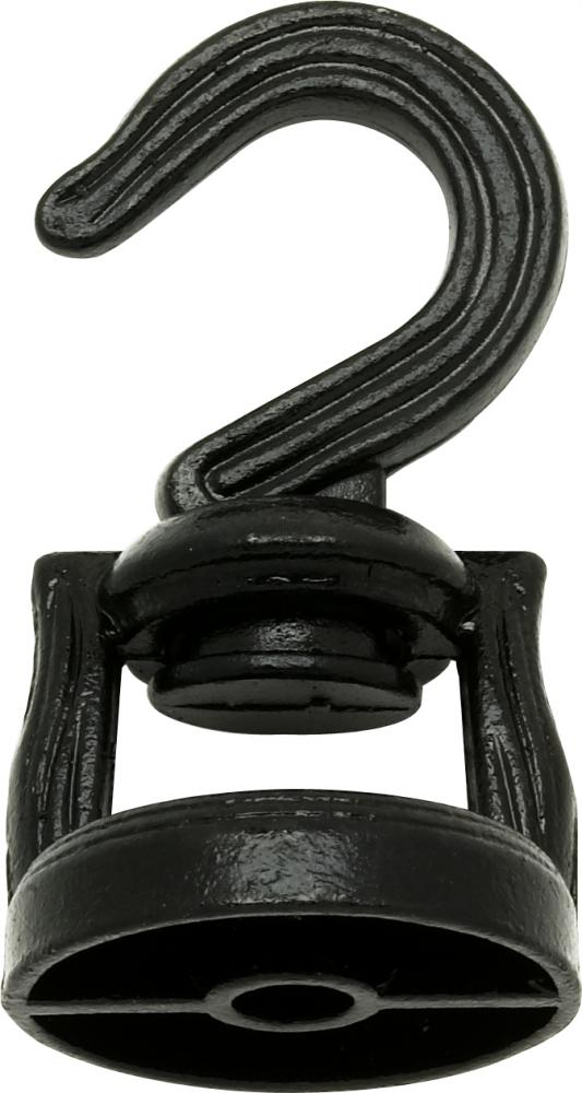 Die Cast Revolving Swivel Hooks; Black Finish; Kit Contains 1 Hook And Hardware