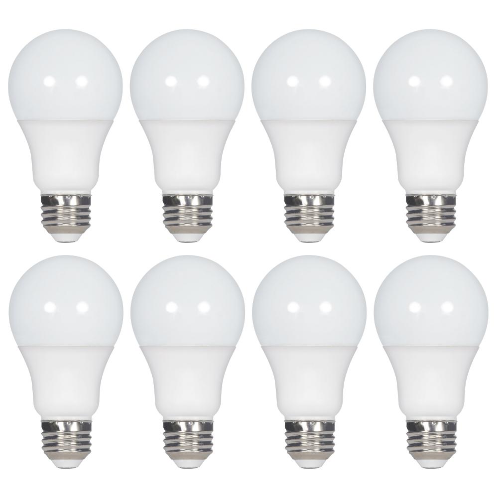 9 Watt A19 LED; 2700K; Non-Dimmable; E26; 80 CRI; 8-pack