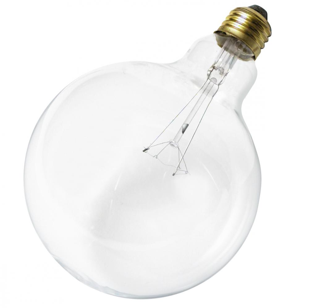 60 Watt G40 Incandescent; Clear; 4000 Average rated hours; 580 Lumens; Medium base; 120 Volt