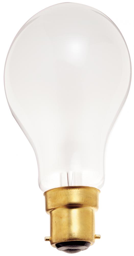 40 Watt A19 Incandescent; Frost; 2500 Average rated hours; 330 Lumens; European Bayonet base; 220