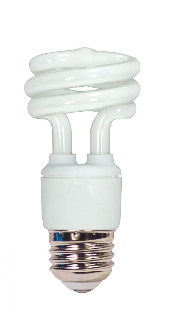 11 Watt; Mini Spiral Compact Fluorescent; 5000K; 82 CRI; Medium base; 120 Volt