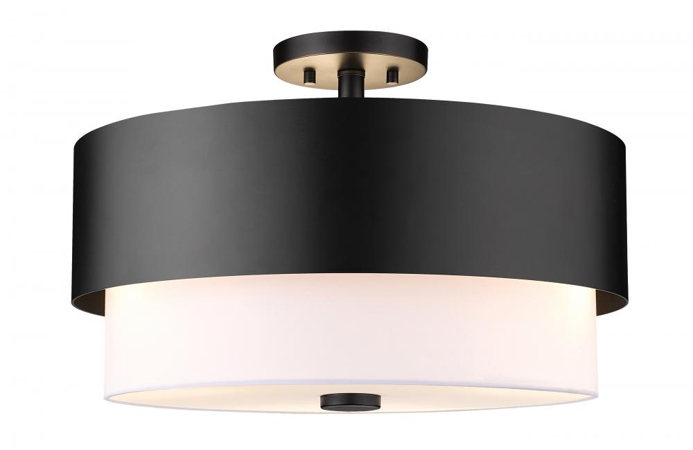 3 Light Semi Flush Mount