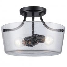 Trans Globe 80527-2 BK - Flush Mount Lighting Black