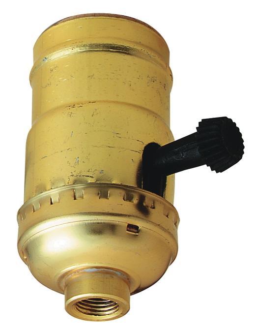 3-Way Turn-Knob Quick-Snap Socket Brass Finish