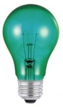 Westinghouse 344400 - 25W A19 Incandescent Transparent Green E26 (Medium) Base, 120 Volt, Box