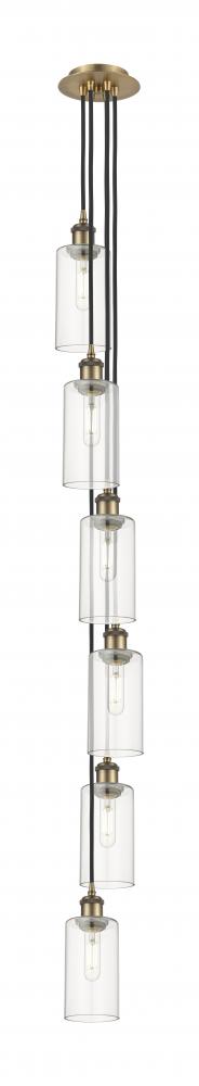 Crown Point - 6 Light - 7 inch - Brushed Brass - Multi Pendant