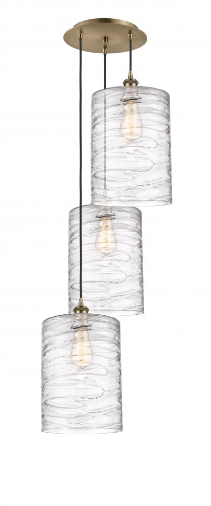 Cobbleskill - 3 Light - 16 inch - Antique Brass - Cord Hung - Multi Pendant